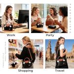 MINISO Disney Mickey Mouse Small Crossbody Bag, Handbags Purses with Adjustable Strap for Women, Ladies Shoulder Totes Bag with Zipper Pockets for Phone Wallet Keys