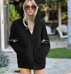 FASHGL Womens Magic Zip Up Hoodies Princess Sweatshirt Oversized Family Vacation Zip-Up Hoodie Cute Long Sleeve Pullover Black