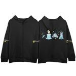 FASHGL Womens Magic Zip Up Hoodies Princess Sweatshirt Oversized Family Vacation Zip-Up Hoodie Cute Long Sleeve Pullover Black