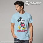 Men's Mickey & Friends Mickey Stance T-Shirt - Light Blue: Classic - X Large