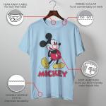 Men's Mickey & Friends Mickey Stance T-Shirt - Light Blue: Classic - X Large