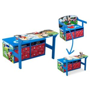 Delta Children Kids Convertible Activity Bench - Greenguard Gold Certified, Disney Mickey Mouse
