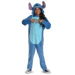 Disney Stitch Costume for Kids, Official Lilo and Stitch Hooded Jumpsuit Outfit, Child Size (10-12)