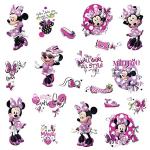 RoomMates RMK2554SCS Minnie Fashionista Peel and Stick Wall Decal, Pink