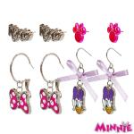 LUV HER Disney Hypoallergenic Earrings for Girls - 2 Stud & 2 Fishhook Drop Earrings with Charms, One Size Fits All, Fun Accessories for Girls Ages 4+