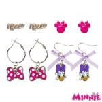 LUV HER Disney Hypoallergenic Earrings for Girls - 2 Stud & 2 Fishhook Drop Earrings with Charms, One Size Fits All, Fun Accessories for Girls Ages 4+