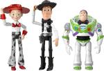 Disney Princess Pixar Toy Story Action Figure 3 Pack, Bright Woody Buzz Lightyear & Jessie, Black Tie Hollywood Stars, 7 Inch Posable Scale Toys