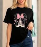 Magical Shirt for Women Castle Graphic Tee Magic Kingdom T Shirt Cute Holiday Vacation Shirt Short Sleeve Casual Tops(Medium, Black)