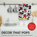 Disney Kitchen Towels – 2-Pack 100% Cotton Kitchen Towels Set – 16" x 26" Soft & Absorbent Dish Towels for Kitchen – Mickey, Minnie & Stitch Designs – Durable, Machine Washable, Everyday Use