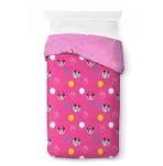 Jay Franco Duvet Cover Set – 2 Piece Comforter Cover and Sham Set, Super Soft Cozy Kids Bedding (Insert Not Included) Pink- Minnie Mouse, Twin