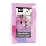 Jay Franco Duvet Cover Set – 2 Piece Comforter Cover and Sham Set, Super Soft Cozy Kids Bedding (Insert Not Included) Pink- Minnie Mouse, Twin