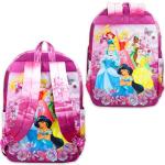 Disney Princesss Backpack for Girls - Bundle with 17" Backpack with Adjustable Shoulder Straps Featuring Belle, Cinderella, More Plus Stickers | Disney Princess Bag for Kids