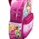 Disney Princesss Backpack for Girls - Bundle with 17" Backpack with Adjustable Shoulder Straps Featuring Belle, Cinderella, More Plus Stickers | Disney Princess Bag for Kids