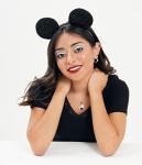 Disney Mickey Mouse Silver Hoop Earrings with Birthstone