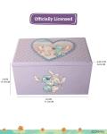 Disney Stitch and Angel Jewelry Box with Tray Official License, Wood Jewelry Organizer and Jewelry Case, Cute Gifts