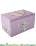 Disney Stitch and Angel Jewelry Box with Tray Official License, Wood Jewelry Organizer and Jewelry Case, Cute Gifts