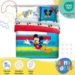 Sunny Side Up Disney Mickey Mouse Full Comforter Set - 7 Piece Kids Bedding Includes Comforter, Sheets & Pillow Cover - Super Soft Microfiber Bed Set
