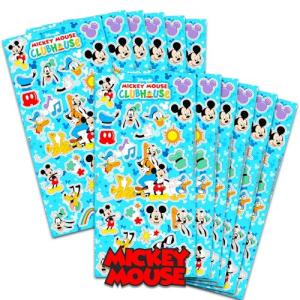 Mickey Mouse Party Favor Set ~ Bundle of a 12 Pack Disney Sticker Sheets for Kids Birthday Party Goodie Bags | Mickey Decal Party Supplies