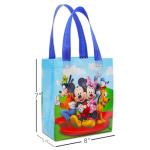 Mickey and Friends Party Favor Bags Set – 12 Pack of 8" Mickey Mouse Party Goodie Bags for Kids Bulk Reusable Totes | Disney Birthday Party Supplies