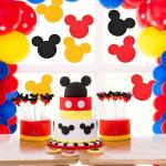 45 Pcs Mouse Cutouts Silhouette Mouse Birthday Paper Decorations for Theme Party Supplies School Bulletin Board Craft Home Wall Decor