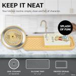 Disney 3-in-1 Kitchen Sink Accessories Set – Sink Drain Strainer, Dish Sponge, & Silicone Sink Tray – Featuring Stitch & Winnie the Pooh