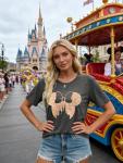 Disney Castle Graphic Tee for Women with Bows