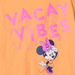 Amazon Essentials Disney | Marvel | Star Wars | Frozen | Princess Girls' Short-Sleeve T-Shirts, Pack of 4, Minnie/Beach, Large