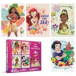 Ceaco - 4 X 1 Kids Multipack - Disney - Princess - Multi-Piece Jigsaw Puzzle for Families -Challenging Puzzle Perfect for Game Nights - Finished Size is 26.75 x 19.75