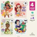 Ceaco - 4 X 1 Kids Multipack - Disney - Princess - Multi-Piece Jigsaw Puzzle for Families -Challenging Puzzle Perfect for Game Nights - Finished Size is 26.75 x 19.75