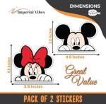 Peeking Mickey Mouse Vinyl Decals – Pack of 2