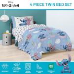 Jay Franco Disney Lilo and Stitch Twin Size Comforter Set - 4 Piece Bedding Includes Sheet Set, Pillow Covers & Bonus Duffle Bag - Super Soft Kids Bedding