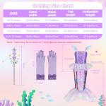 Little Mermaid Dress Up Costume for Girls