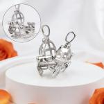 Disney Pumpkin Carriage Pendant Necklace in Silver