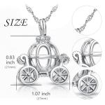 Disney Pumpkin Carriage Pendant Necklace in Silver