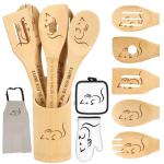 Disney Cartoon Wooden Spoons Set with Cute Accessories