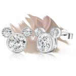Mouse Earrings Sterling Silver Cute Animal Stud Earrings for Women Hypoallergenic Cubic Zirconia Lovely Earring for Sister