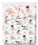 Jay Franco Kids Sheet Set with Fitted, Flat Sheets & Pillow Cover - Ultra-Soft Bedding with Pillowcase for Room Decor, White – Disney Princess, 4 Piece Queen