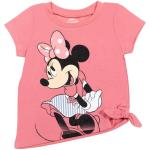 Disney Minnie Mouse Toddler Girls T-Shirt and Chambray Shorts Outfit Set Coral/Blue Pin Stripes Bows 3T