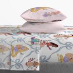 Jay Franco Kids Sheet Set with Fitted, Flat Sheets & Pillow Cover - Ultra-Soft Bedding with Pillowcase for Room Decor, White – Disney Princess, 4 Piece Queen