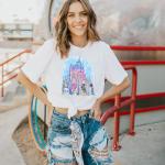 Magic Kingdom Shirts Castle T Shirts for Women Princess Castle Shirt Funny Vacation Trip Tee Casual Holiday Top