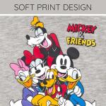 Disney Mickey Mouse Toddler Boy Girl Fleece Drop Shoulder Pullover Hoodie Heather Gray 4T