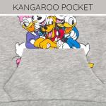 Disney Mickey Mouse Toddler Boy Girl Fleece Drop Shoulder Pullover Hoodie Heather Gray 4T