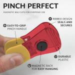 Disney Magnetic Chip Clips – Set of 6 Bag Clips for Food Storage - Mickey, Minnie, Lilo & Stitch, Winnie The Pooh – Durable & Airtight for Pantry & Fridge Use