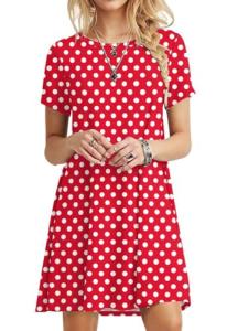 Disney Women's Summer Polka Dot T-Shirt Dress