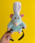 Funny Rat Plush Headband Clip for Adults