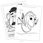 Disney Pixar Coloring Book with 6 Markers – Featuring Characters from Inside Out, Toy Story, and More for Kids