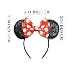 Polka Dot Mickey Mouse Ear Headband with Bow