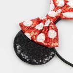 Polka Dot Mickey Mouse Ear Headband with Bow