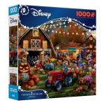 Ceaco - Disney – Thomas Kinkade - Mickey and Minnie Pumpkin Festival – 1000 Piece Jigsaw Puzzle ​ Challenging and Colorful Puzzle for Adults – Precision-Cut Pieces