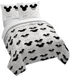 Jay Franco Kids Duvet Cover Set with Sham & Pillowcase – Ultra-Soft Bedding for Room Decor, Cover ONLY Comforter NOT Included, White - Mickey Mouse, 3 Piece Full